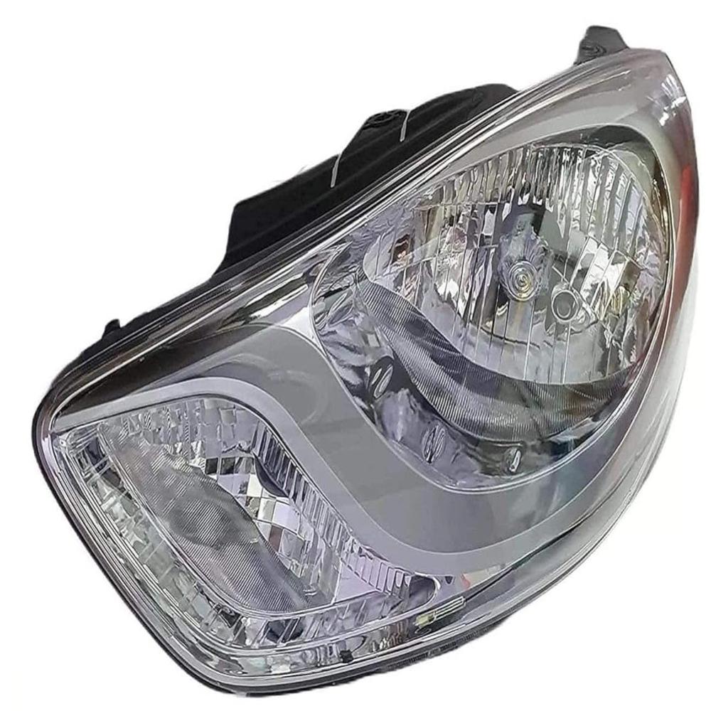 K D Headlight Assembly For Hyndai I10 (2011-2013 Type 2 Facelift) ( Without Adjustable Motor) - Body Material: Plastic