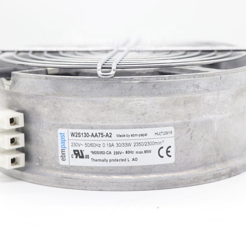 ebmpapst W2S130-AA75-A2 SK3324.107 130mm 230V AC 30W 0.19A 2350RPM Wind Power Rittal Cabinet Axial Cooling Fan M2S052-CA