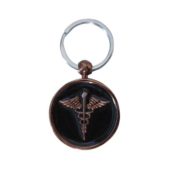 Round Key Chain - Color: Black