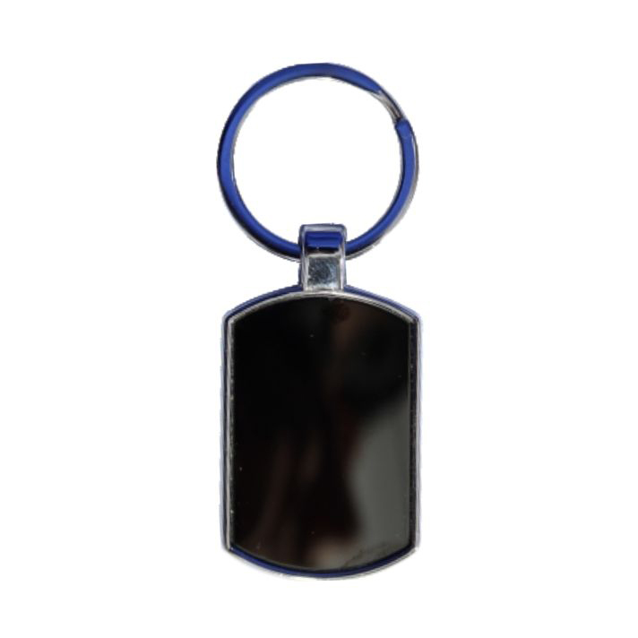 Black Laser Engraving Key Chain - Color: Blue