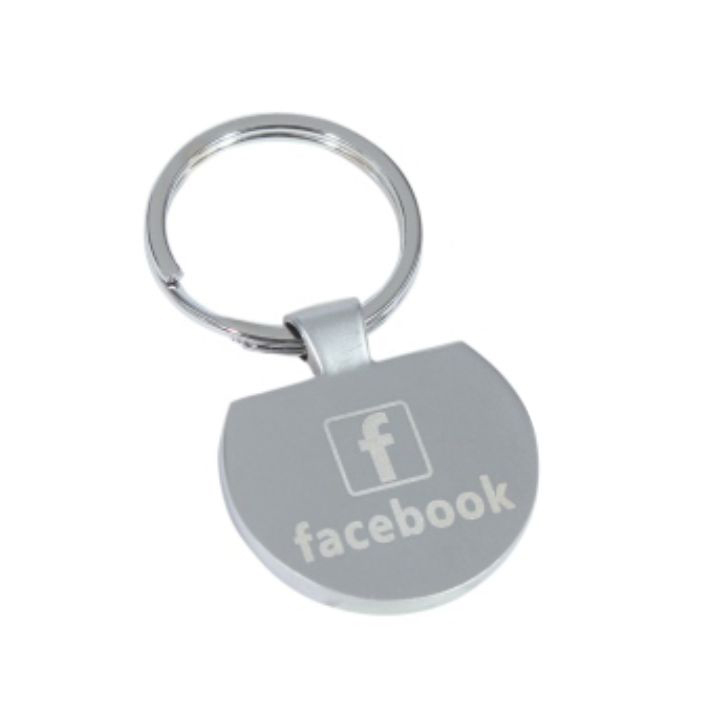Facebook Laser Engraving Key Chain - Color: Silver