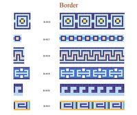 Swimming Pool Border Tiles - Color: Blues