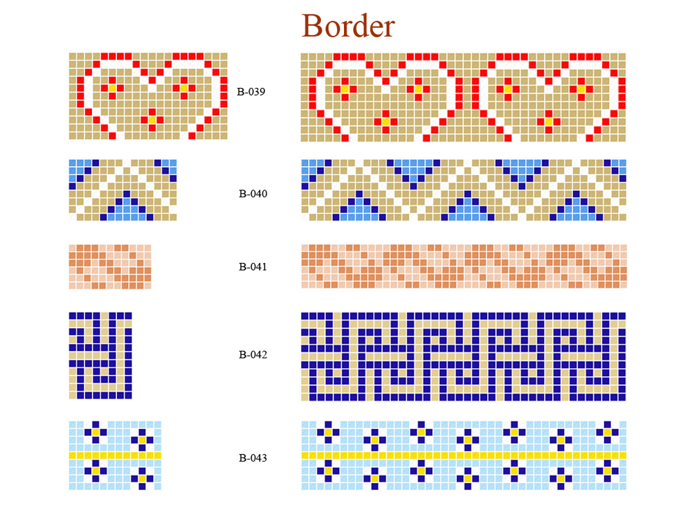 Swimming Pool Border Tiles - Color: Blues