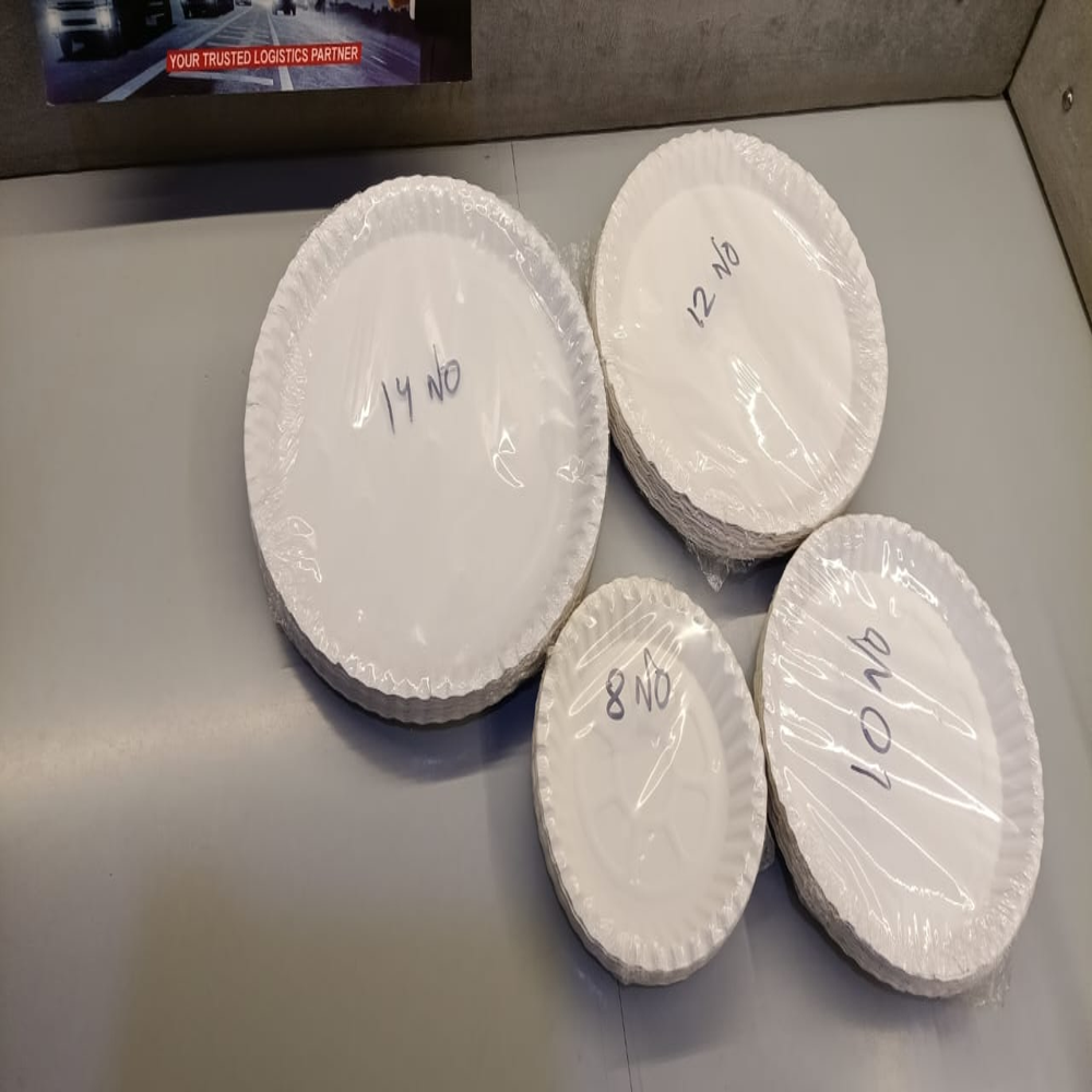 Pamper Plate White - Eco-friendly Sbs Paper | 300-350 Gsm, 20 Pcs Packet, Durable Build, Versatile For Parties And Daily Use