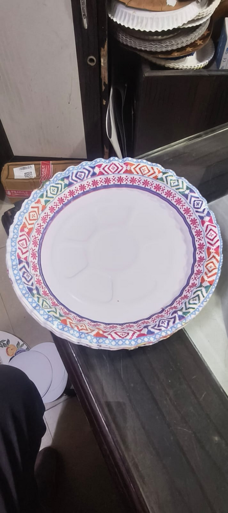 Pamper Plate Printed - 250 Gsm, 9-14 Inch Sizes | Eco-friendly, Strong & Durable Sbs Paper Plates With Colorful Printed Designs For Events & Daily Use
