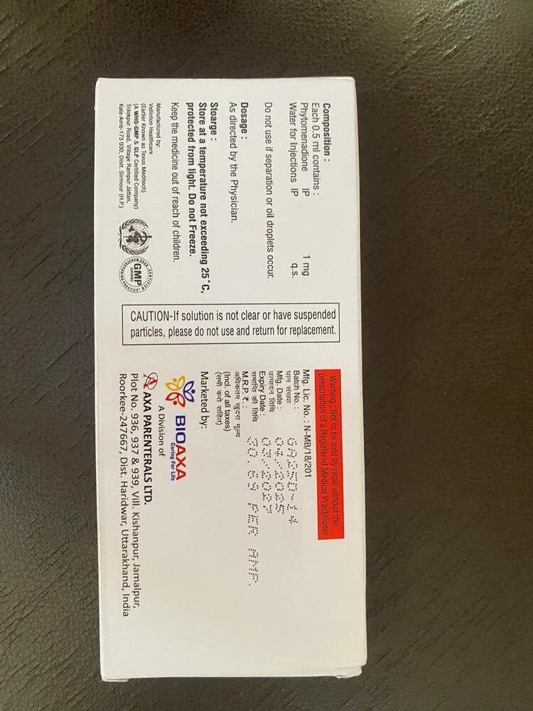 PHYTOMENADIONE INJECTION