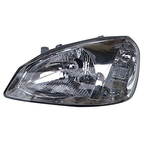 K D Headlight Assembly For Tata Indica V2 2001-2013/ Ev2 2013-2018/ Xeta 2006-2019/ Cs 2008-2011 ( Without Adjustable Motor) - Body Material: Plastic