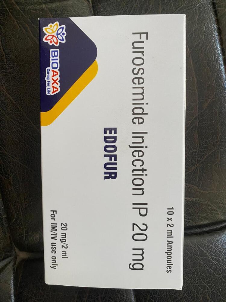 FURSOMIDE INJECTION IP 20 MG (EDOFUR) - 20 MG Dosage | Effective for Treating Edema Caused by Congestive Heart Failure, Liver & Kidney Diseases