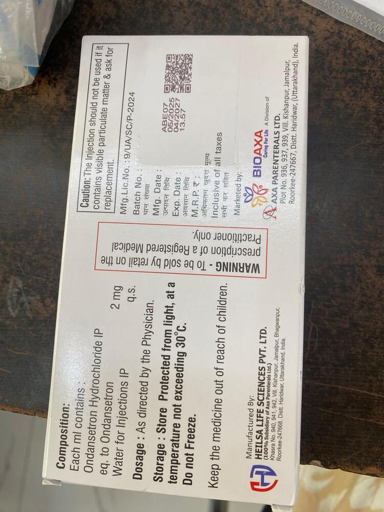 ONDANSETRON INJECTION IP 4MG /2ML