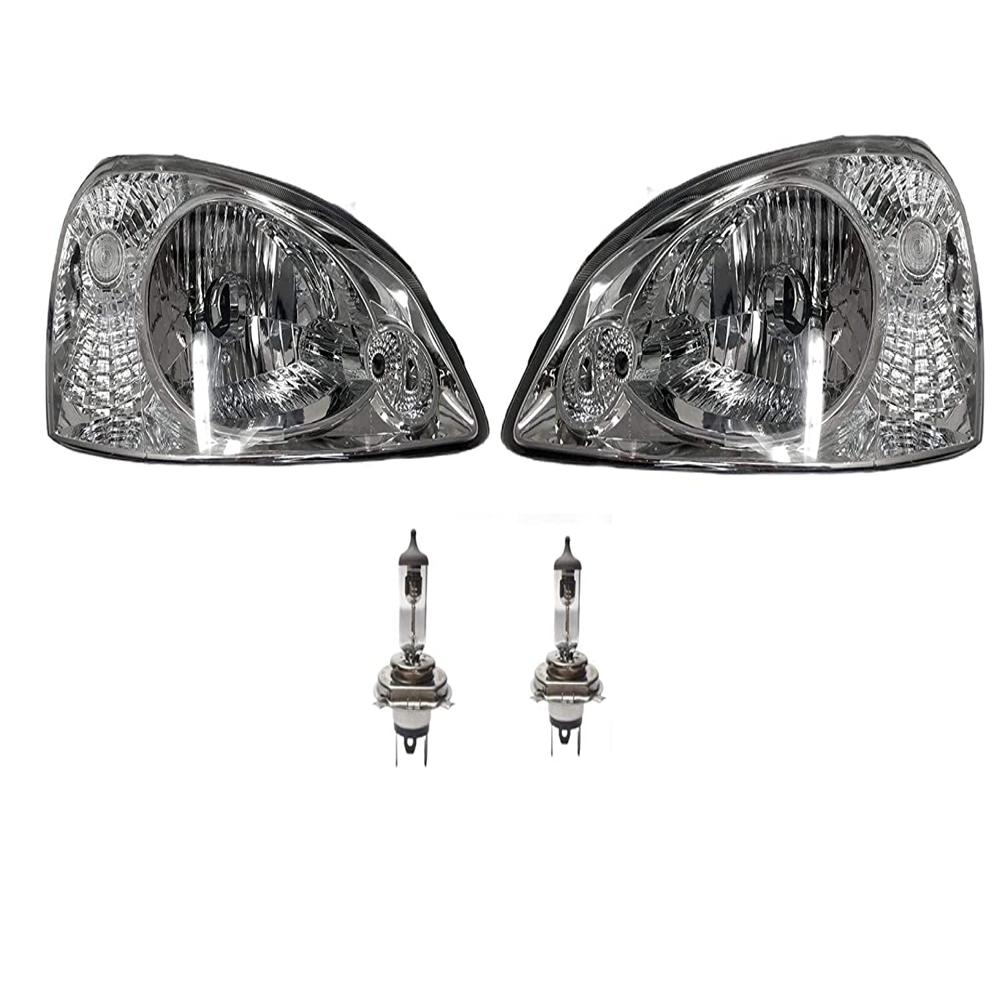 K D Headlight Assembly For Tata Indica V3 ( Without Adjustable Motor) - Body Material: Plastic