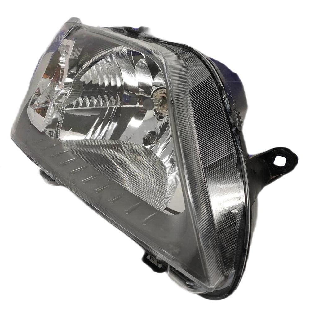 K D Headlight Assembly For Mahindra Logan White (2004-2012) & Verito (2011-2012) Chrome ( Without Adjustable Motor) - Body Material: Plastic