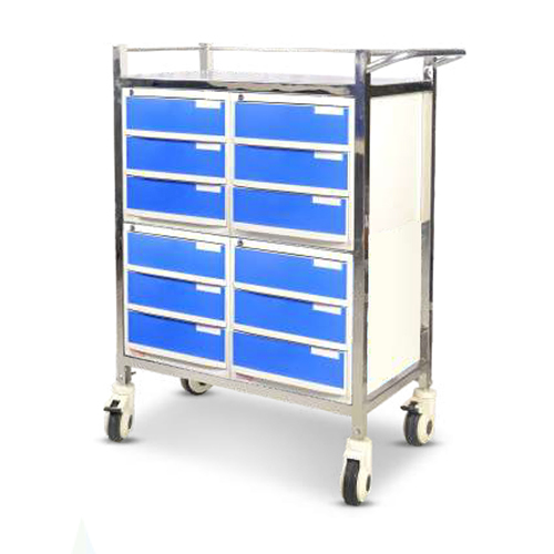 Ys-285 A Twelve Drawer - Modular Medicine Dispensing Trolley - Color: Different Available