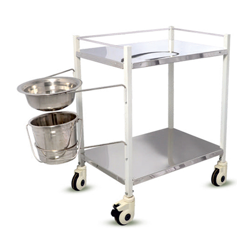 Ys-288 Dressing Trolley With Ss Bucket Aand Ss Bowl - Color: Different Available