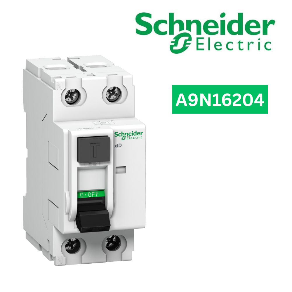 A9N16204- Acti 9 Xid Residual Circuit Breaker - 40 A - 2P - 30Ma Class Ac Instantaneous - Frequency: 50 Hertz (Hz)