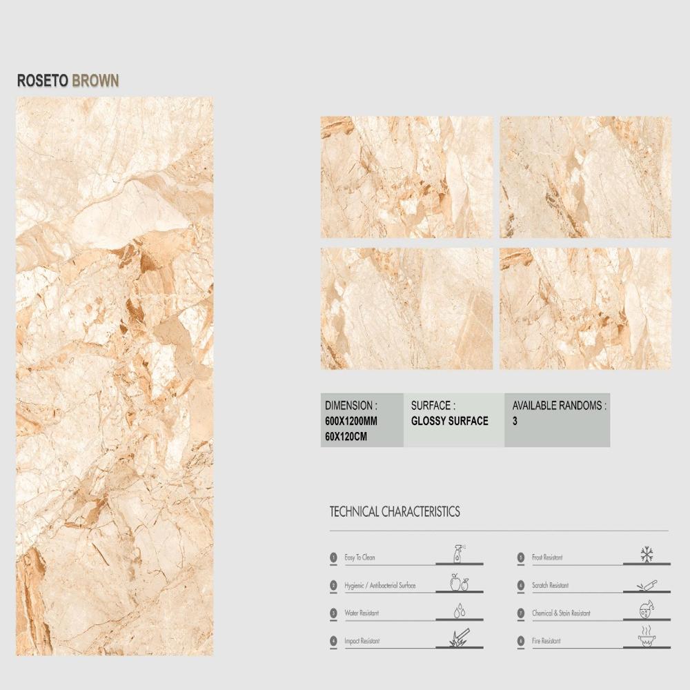 600X1200 Slab Tile - Feature: Firebrick