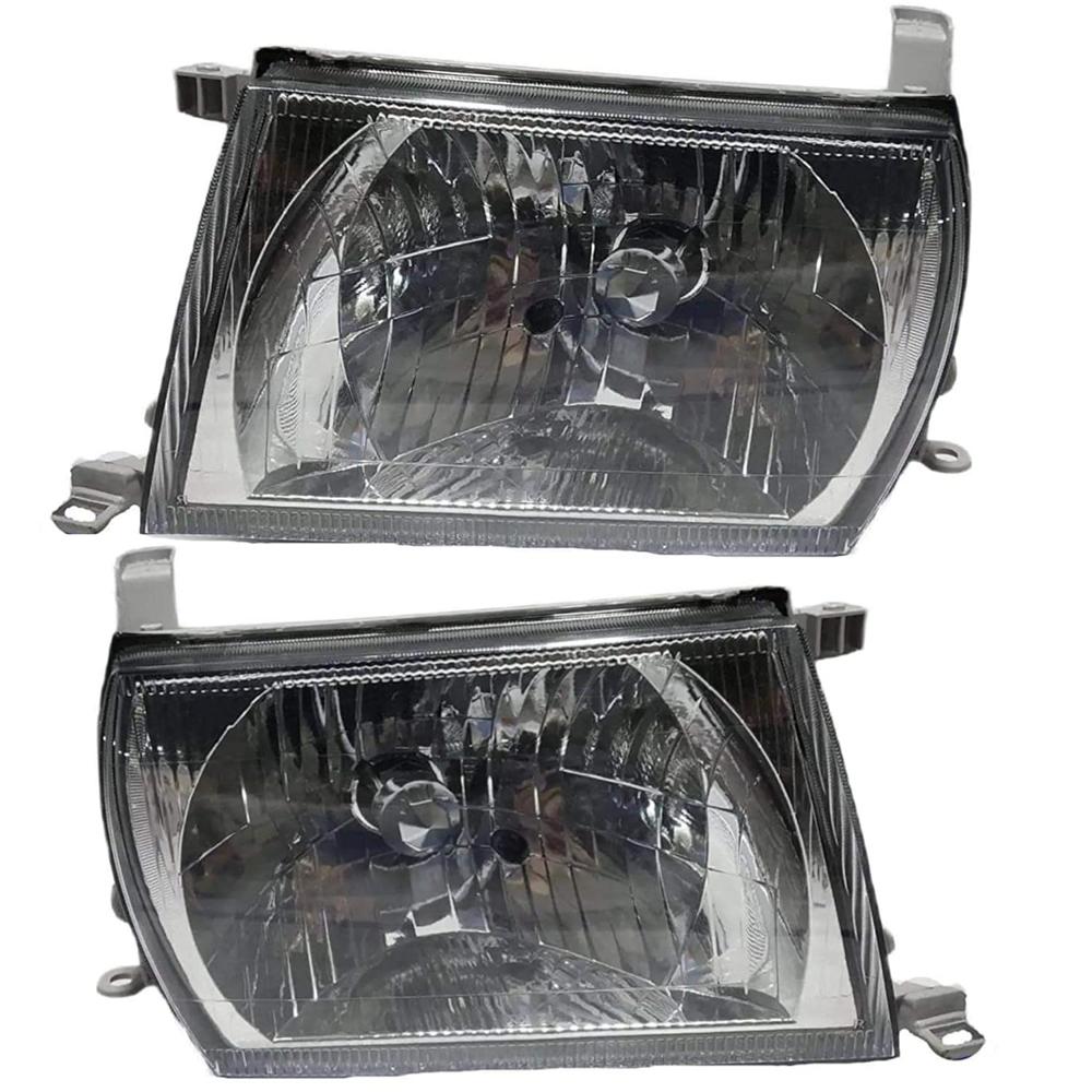 K D Headlight For Toyota Qualis 1999-2004 ( Without Adjustable Motor) - Body Material: Plastic