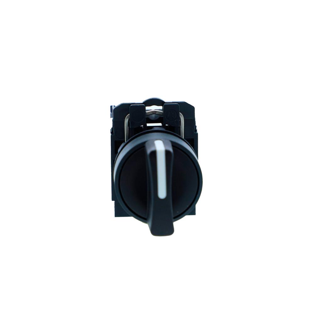 Xb5ad53n-selector Switch, Harmony Xb5n Xb7n, Plastic, Black, 22mm, Short Handle, 3 Position, Spring Return To Middle, 2 No - Material: Plastic