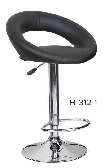H-312-1 Zero Bar Chair - Color: Black And Silver