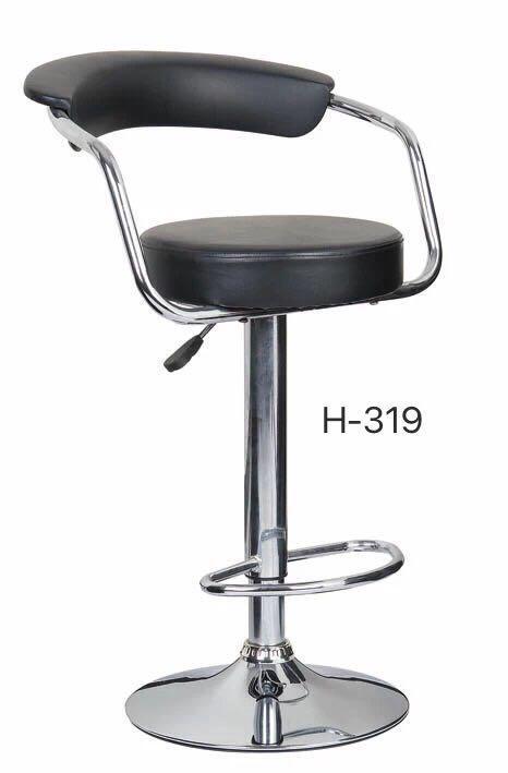 H-319 Saloon Bar Chair - Color: Black And Silver