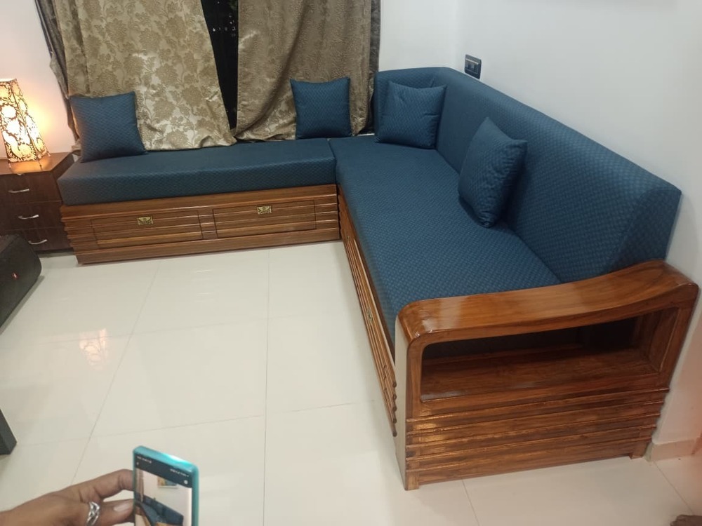 L Shape Sofa Wooden Storage