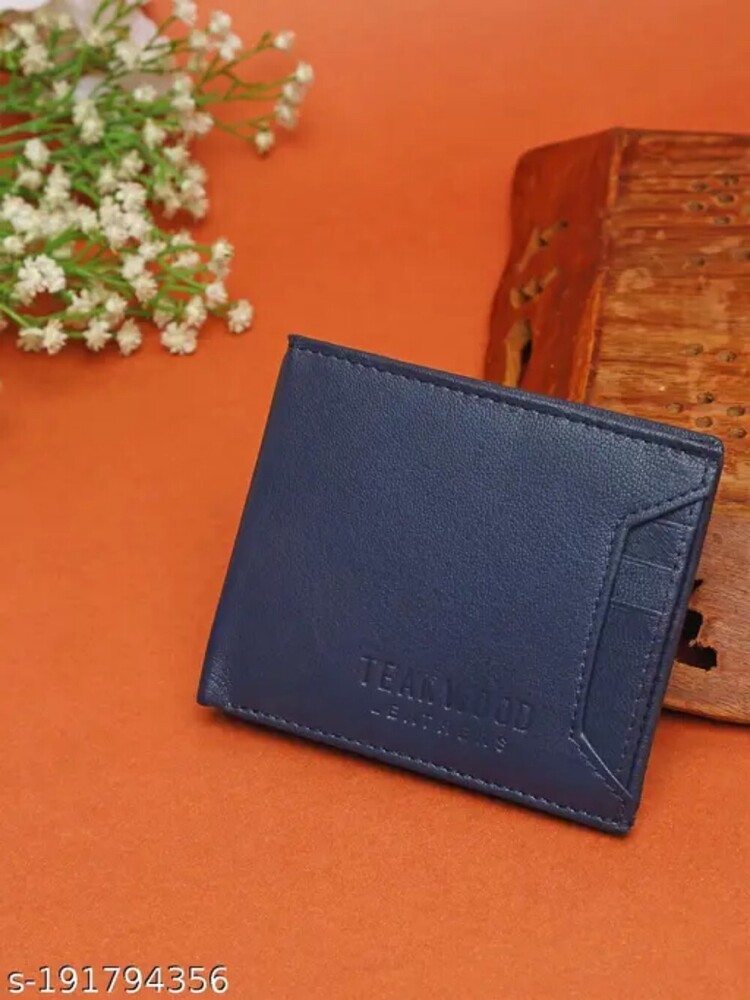 Mens Blue Leather Wallet - Size: Standard
