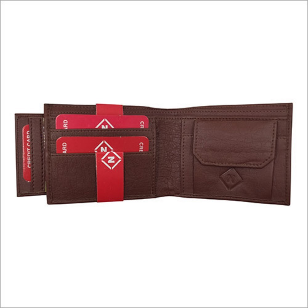 Mens Bi Fold Leather Wallet - Design: Modern