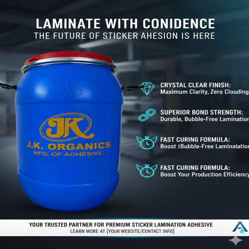 Sticker Lamination Adhesive - Color: Transparent