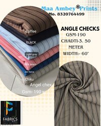 Angle Checks Polyester Lycra Fabrics