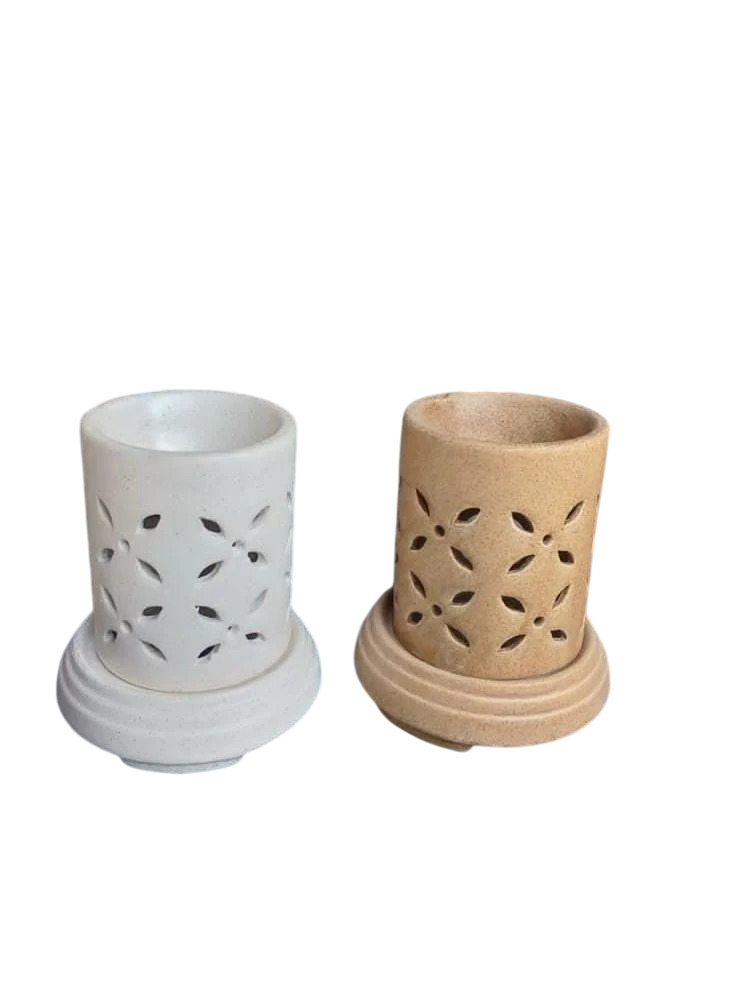 Ceramic Electric Aroma Oil Diffuser - Color: White