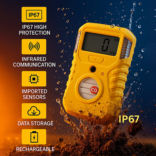 Portable Gas Detector - Color: Yellow