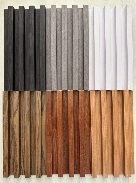 24mm Wpc Louver Panel For Ceiling & Wall - Waterproof, Termite-proof, Durable, And Stylish Wood-finish Louvers For Modern Residential And Commercial Interiors. Suitable For Wall Decor, Ceilings, Facades, And Partitions - Color: All Color