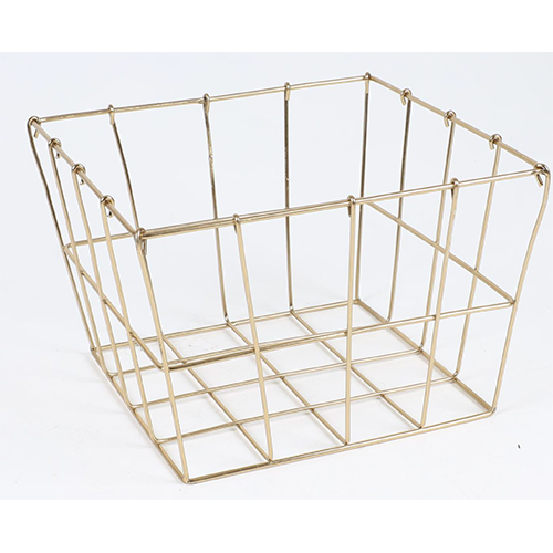 Iron Basket Without Handle - Color: Golden