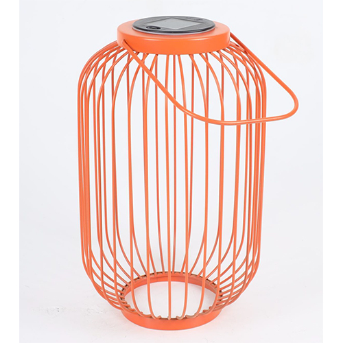 Orange Iron Solar Lantern - Light Source: Energy Saving