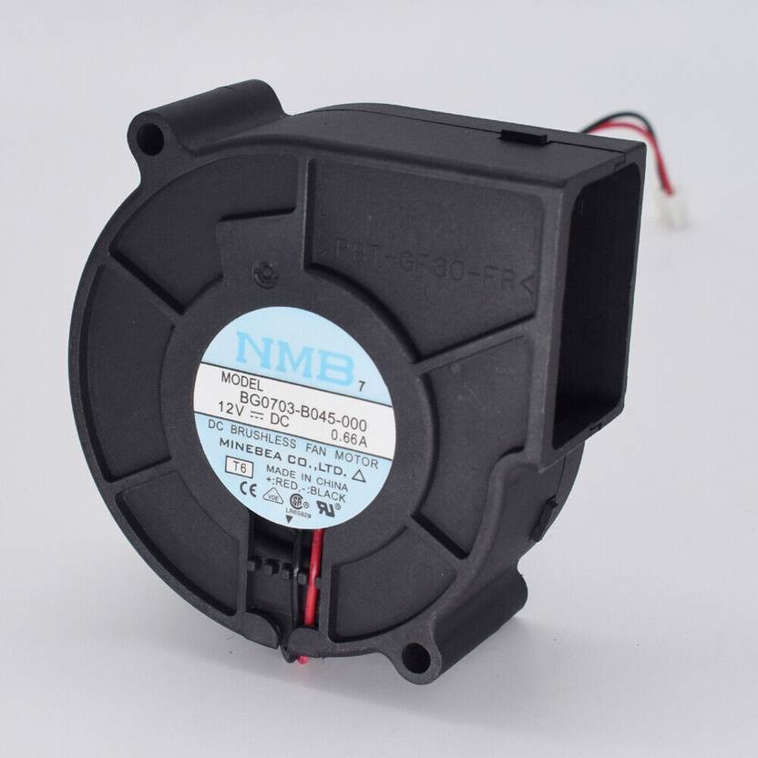 NMB BG0703-B054-000 75x75x30mm 12V 0.66A Projector Ball DC Blower Fan 2pin Cooling Fan All in one Cooler  (Black)