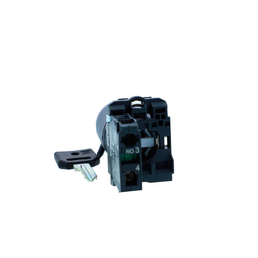 Xb5ag21n-key Selector Switch, Harmony Xb5n Xb7n, Plastic, Black, 22mm, Short Handle, 2 Position, Stay Put, Left Key Release, 1 No - Current Rating: 10 A