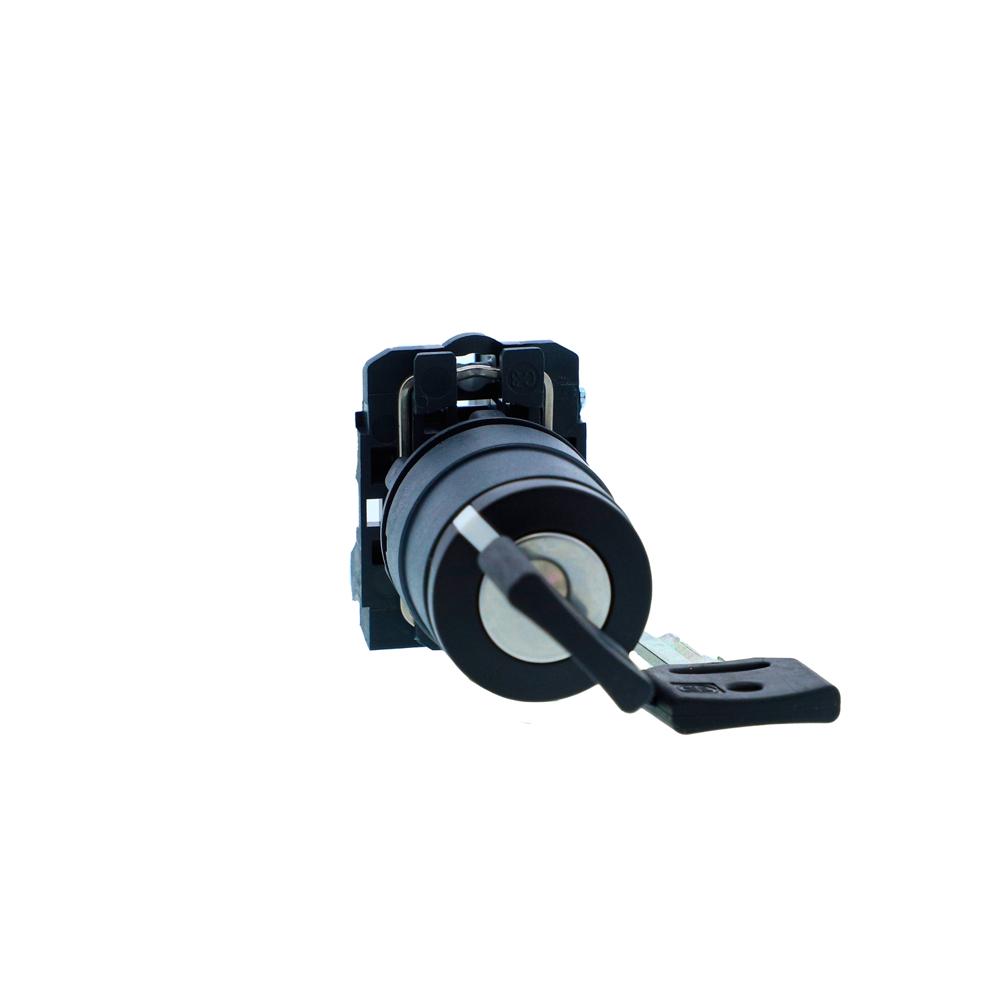 Xb5ag21n-key Selector Switch, Harmony Xb5n Xb7n, Plastic, Black, 22mm, Short Handle, 2 Position, Stay Put, Left Key Release, 1 No - Current Rating: 10 A