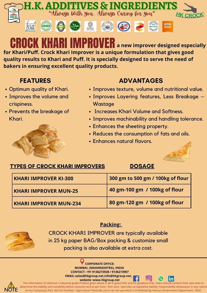 Khari Improver - Application: Rusks