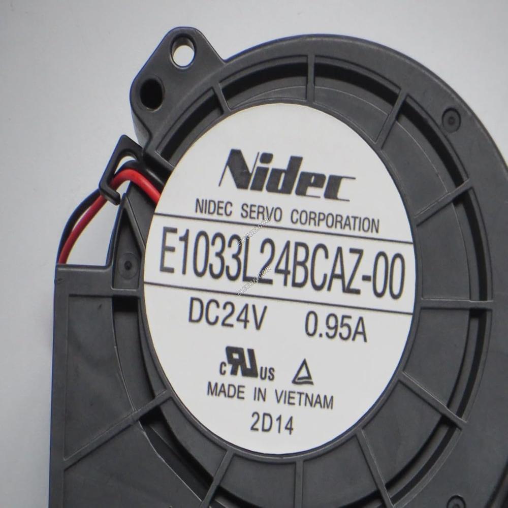 Nidec E1033L24BCAZ-00 DC Blower 24V-0.95A DC Brushless Air Cooling Blower 2500 RPM 97 * 97 * 33mm 2Pin