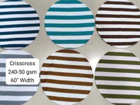 Crisscross Polyester Lycra Fabric - 60 Inches Wide, Gsm 225 | 4-way Stretch, Textured Finish, Ideal For T-shirts, Fancy Wear, Kids Wear