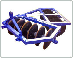 Agricultural Mounted Disc Harrow - Color: Blue
