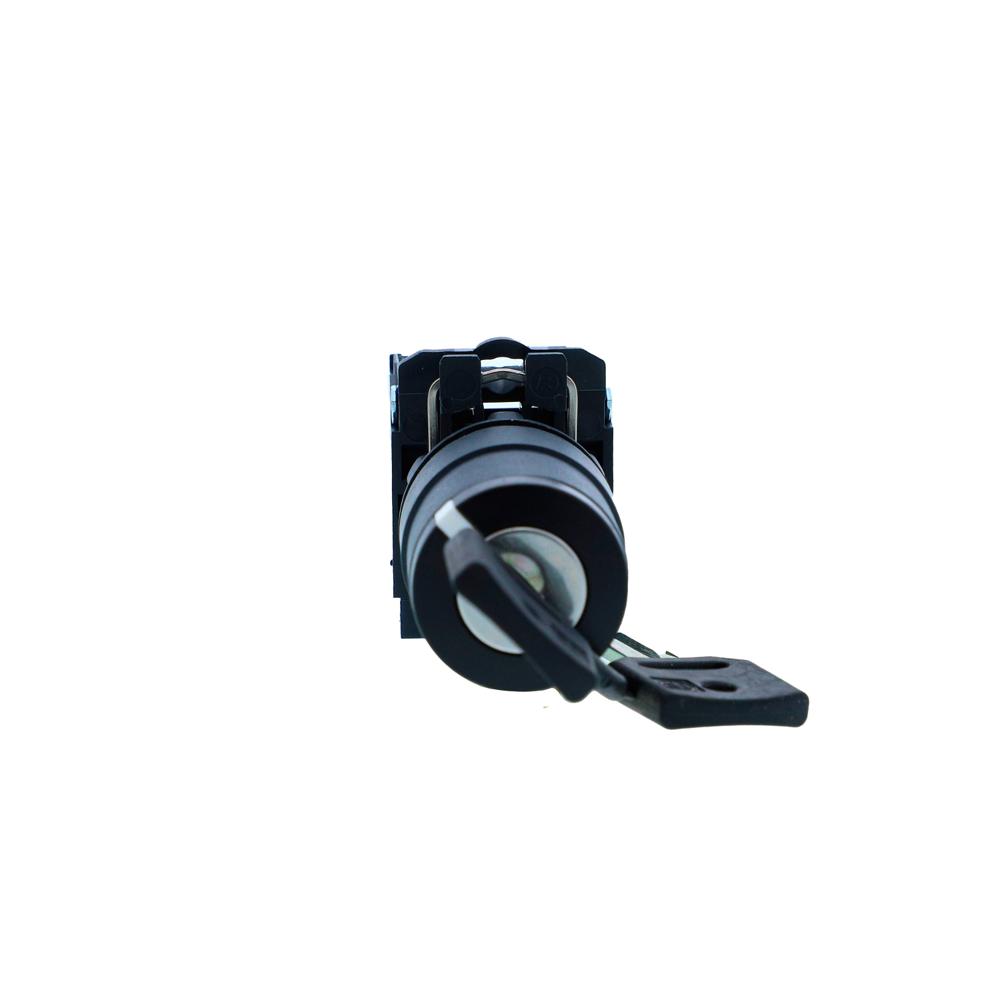 Xb5ag53n-key Selector Switch, Harmony Xb5n Xb7n, Plastic, Black, 22mm, Short Handle, 3 Pos, Stay Put, 2 Side Key Release, 2 No - Current Rating: 10 A