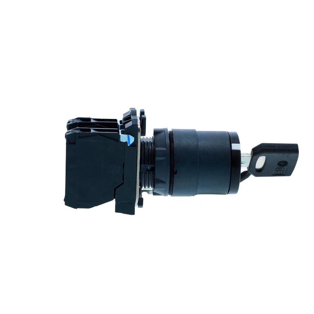 Xb5ag53n-key Selector Switch, Harmony Xb5n Xb7n, Plastic, Black, 22mm, Short Handle, 3 Pos, Stay Put, 2 Side Key Release, 2 No - Current Rating: 10 A