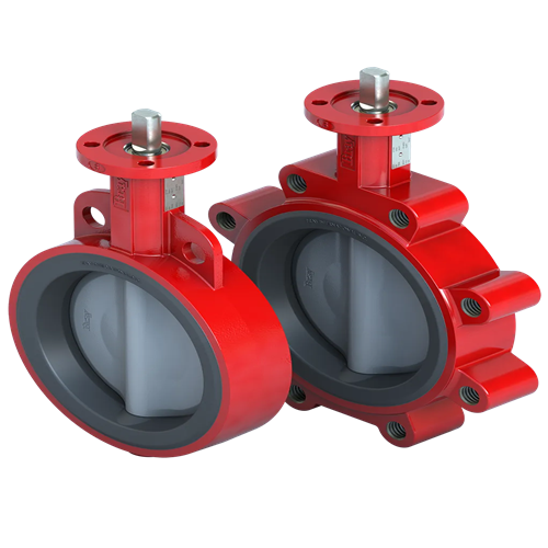 Bray Butterfly Valve - Color: Red
