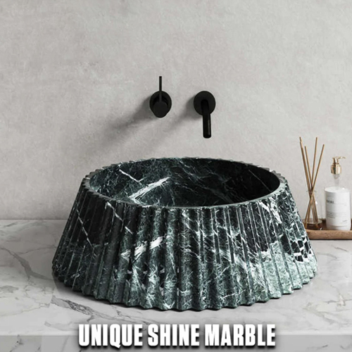 Marble Table Top Wash Basin - Color: Green
