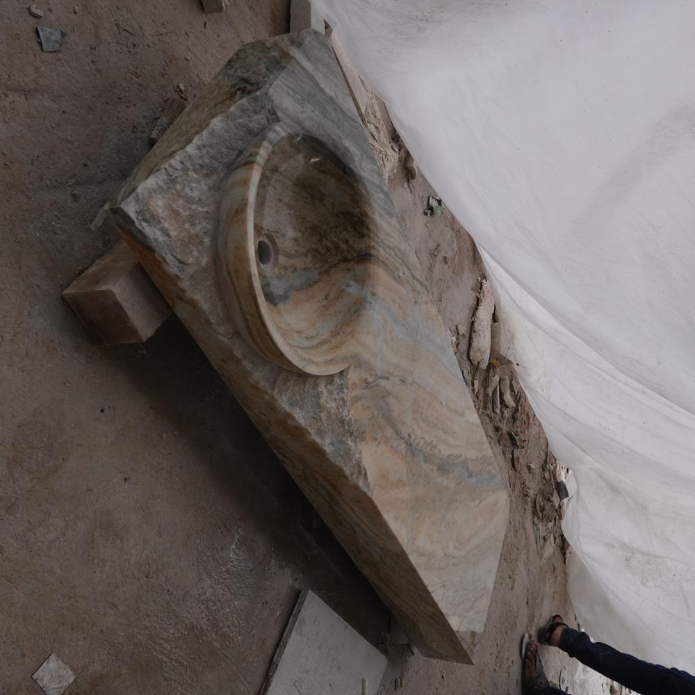 Marble Sitting Stool - Color: White