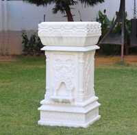 White Marble Tulsi Stand