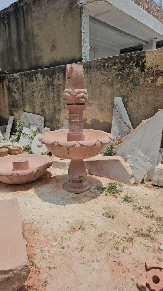 Sandstone Fountain - Color: Red