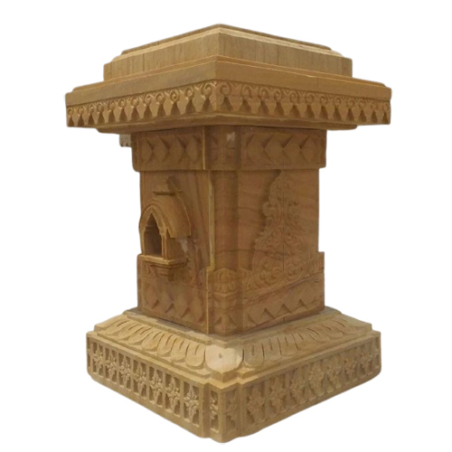 Sandstone Tulsi Stand - Color: Red
