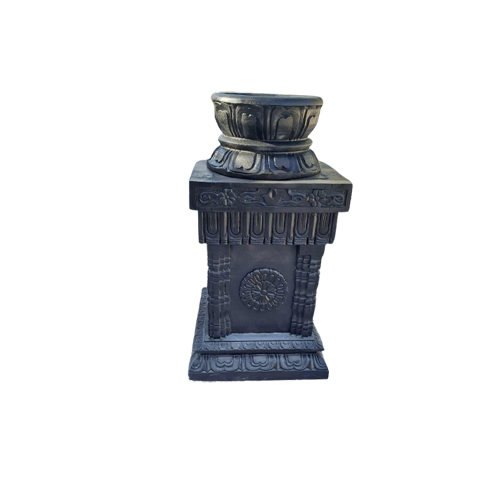 Black Stone Tulsi Pot