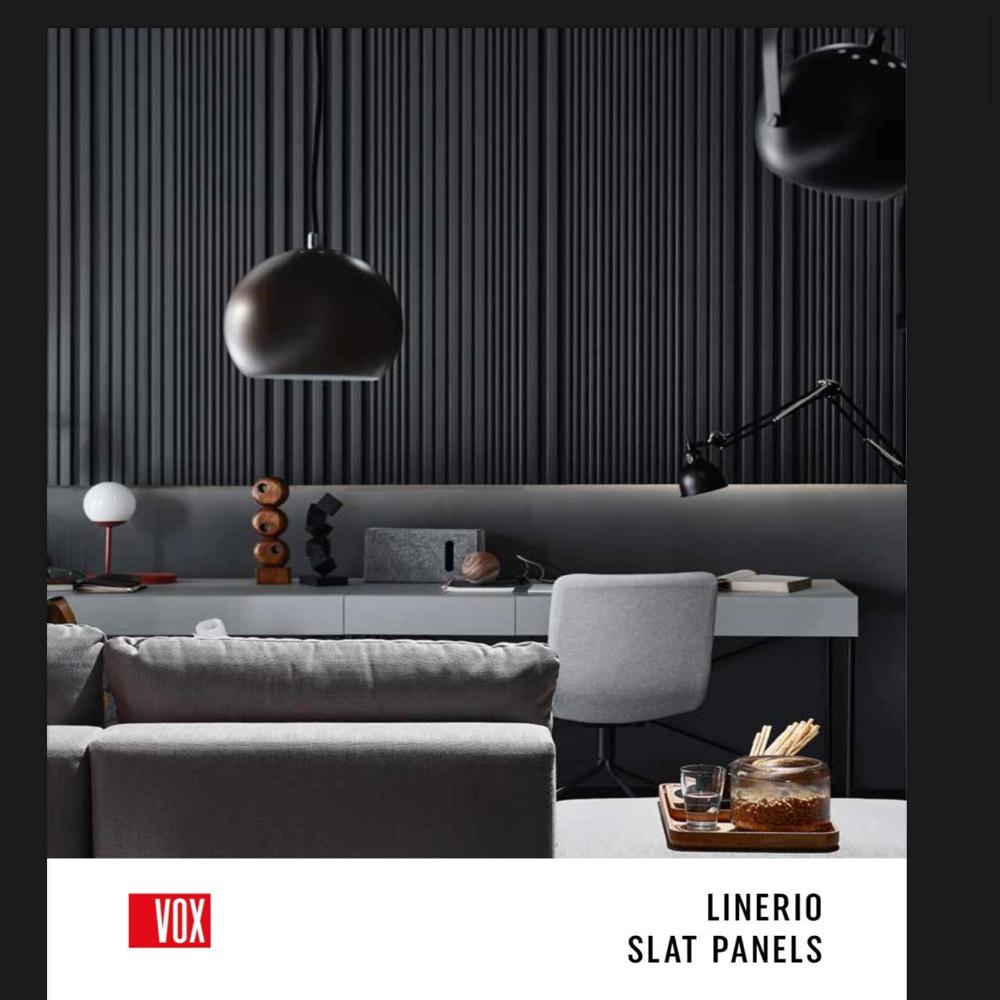 Vox Linerio Slat Wood Panel Wall Cladding - Color: Black